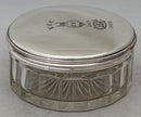 William IV Silver and Cut Glass Circular Box. London 1834. 1.2 troy ounces.