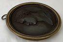 Napoleon Bonaparte Bronzed Metal Portrait Profile Plaque, After Andrieu.
