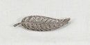 Stylish Sterling Silver & Marcasite Feather Brooch – Art Deco Design