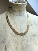 Vintage Grosse 1966 (Dior Designer) Gold Plate Woven Chain Necklace