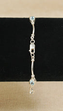 Stylish Sterling Silver & Blue Topaz Bracelet – Birmingham Hallmarks