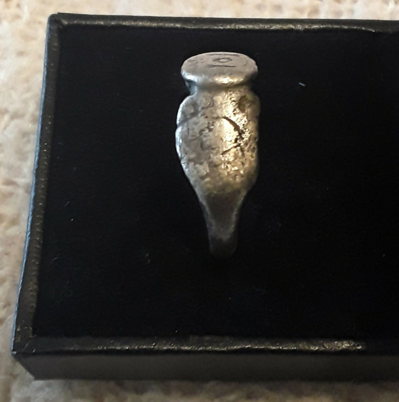 A Roman Solid Silver Inscribed Ring With T.O.T inscription.