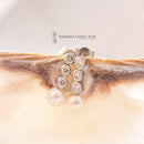 Handmade 18ct White Gold Cultured Pearl & Diamond 0.33ct Earrings
