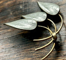 Modern Mid Century Norwegian Ivar T Holmsen Sterling Silver Snowdrop White Enamel Brooch