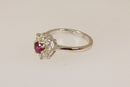Elegant 18ct White Gold Ruby & Diamond Cluster Ring
