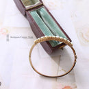 Vintage 9ct Opal & Diamond Bangle