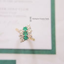 1970's 18ct Emerald & Diamond Cluster