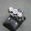 Platinum 1.3ct diamond trilogy ring