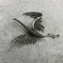 1960’s Silver Marcasite Flying Swan brooch