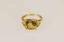 Striking 9ct Gold Honey Citrine Statement Ring – Hallmarked 9ct Gold
