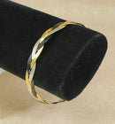 Elegant Vintage Three-Tone Sterling Silver Plaited Bracelet