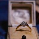 Vintage 1997 London 18ct Gold Diamond Cluster Ring Size N1/2