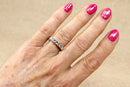 Silver & Blue Iolite 7 Stone Ring