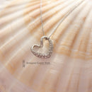 18ct White Gold Diamond Heart