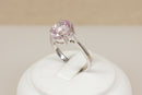 Beautiful 18ct White Gold Kunzite & Diamond Ring – Birmingham Hallmarked