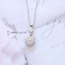 Platinum Diamond Heart Cluster Pendant
