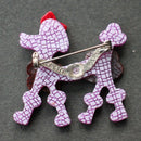 Lea Stein purple poodle brooch