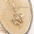 Art Nouveau 9ct Diamond Pendant