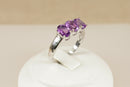 Silver & Amethyst Trilogy Ring