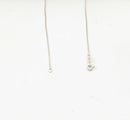 Italian Stylish Silver & CZ Pendant & Chain