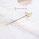 Victorian Silver Gilt Man in the Moon Stick Pin 1885 Reg'd Design 36333 Cased Box