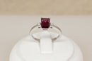 Elegant 18ct White Gold Rhodolite Garnet & Diamond Ring – Birmingham 2004