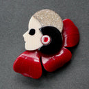 Lea Stein Paris Corolle red-gold brooch