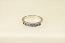 Silver & Blue Iolite 7 Stone Ring