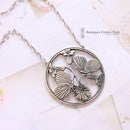 Vintage 1940's Silver Georg Jensen Butterfly Pendant Design 105