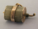 Antique Victorian Edwardian Novelty Silver Guilt Umbrella on Roll Charm