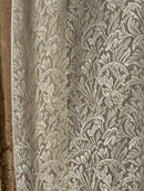 Claire - a period design cream cotton Curtain Panelling 58”wide