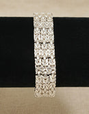 Impressive Italian Designer Silver 3 Strand Designer Rope Bracelet