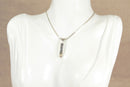 Silver & Pink Topaz Pendant & Chain