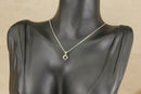 Silver & Gold Overlay Sapphire Pendant with Chain
