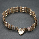 9ct gold 5bar gate bracelet