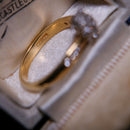 Vintage 1997 London 18ct Gold Diamond Cluster Ring Size N1/2