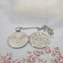 Large Vintage Silver Locket on 18" Silver Chain