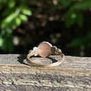 Antique Early Victorian Turquoise & Split Pearl Cluster Ring, Tested 9ct Gold
