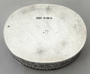 Continental Silver Oval Snuff Box. Imported London 1926, T. C. & Son Ltd. 1.5 troy ounces.