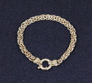 Italian Sterling Silver Byzantine Rope Chain Bracelet