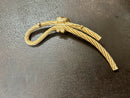 Vintage Christian Dior Gold Plated Rope Style Brooch