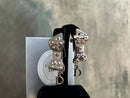 Vintage Christian Dior Bow Earrings – Silver Plated Screw Back Clip Earrings with D Charms and CD Box
