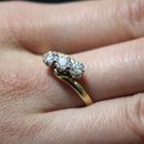 18ct gold diamond trilogy ring