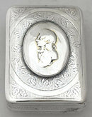 Vice Admiral Horatio Nelson, 1st Viscount Nelson, Silver Portrait Snuff Box. Birmingham 1805 William Pugh. 1.6 troy ounces.