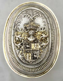 18th Century Continental, Parcel-Gilt, Silver Armorial Toilet Box. 9.8 troy ounces.