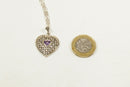 Vintage Silver & Amethyst Heart Pendant
