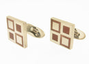 . Vintage Georg Jensen Sterling Silver Enamel Mosaic Cufflinks Design No 87