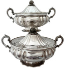 Sir John & Lady Smith, Pair of Early Victorian Silver Plated Soup Tureens, Elkington, Mason & Co. 1844.
