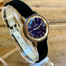 Omega Genève Automatic Ladies Watch | Aubergine Sunburst Dial | Cal. 584 | 1973 Vintage Swiss Watch