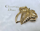 Vintage Christian Dior Gold Plated Leaf Brooch